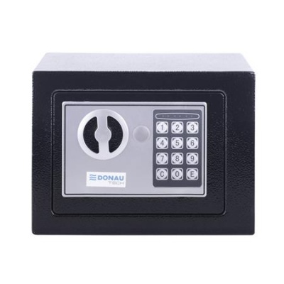 Bútorszéf, elektronikus zár, 230x170x170 mm, DONAU "Tech", fekete