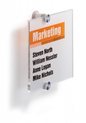 Információs tábla, 148x148 mm, DURABLE "Crystal Sign®", áttetsző