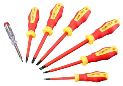 Csavarhúzó készlet, 6+1 darabos, FISCHER DAREX