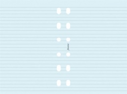 Kalendárium betét, jegyzetlap, A5, vonalas, FILOFAX, kék