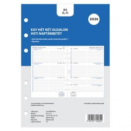 Kalendárium betét, tervező, heti, A5 (L), FILOFAX, 2026