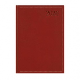Naptár, tervező, B5, napi, TOPTIMER "Traditional", bordó