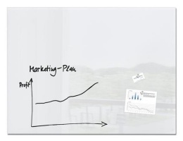 Mágneses üvegtábla, 120x90 cm, SIGEL "Artverum® " fehér