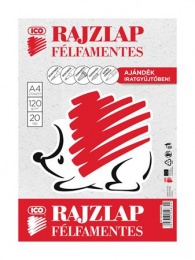 Rajzlap, félfamentes, A4, 120 g/m2, ICO "Süni"